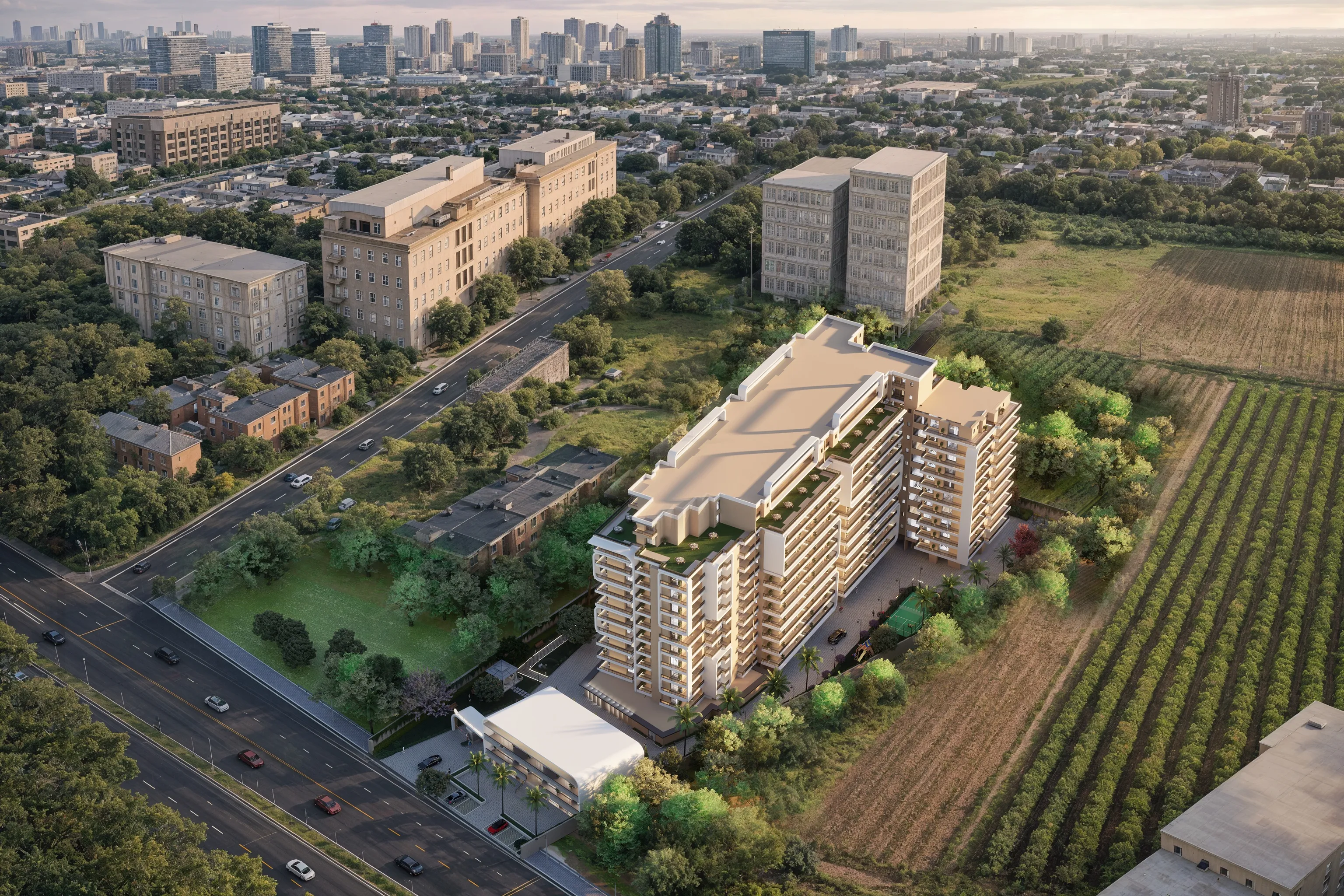 The Palash Homes aerial view